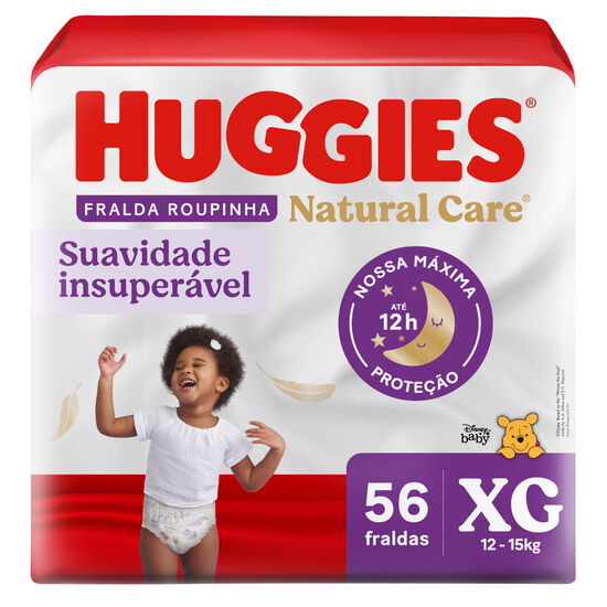 Fralda Huggies Natural Care Roupinha XG - 56 fraldas